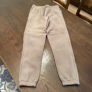 Aritzia TNA Taupe Cozy Fleece Boyfriend Joggers